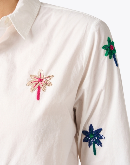 Extra_1 image - Vilagallo - Sophie White Embellished Cotton Blouse