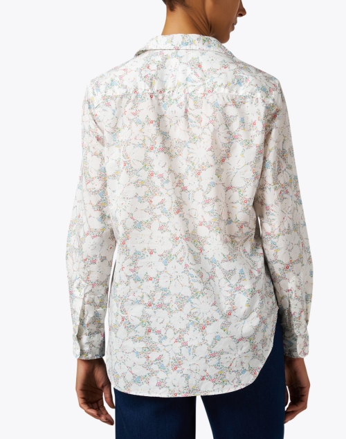 Back image - Frank & Eileen - Frank White Floral Cotton Shirt