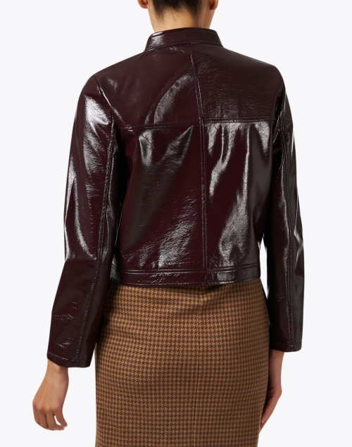 Back image - Elliott Lauren - Brown Patent Leather Jacket