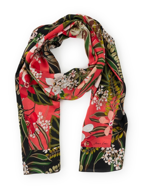Product image - Marc Cain - Coral Floral Print Silk Scarf