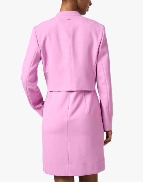 Back image - BOSS Hugo Boss - Jibelara Pink Open Cropped Jacket