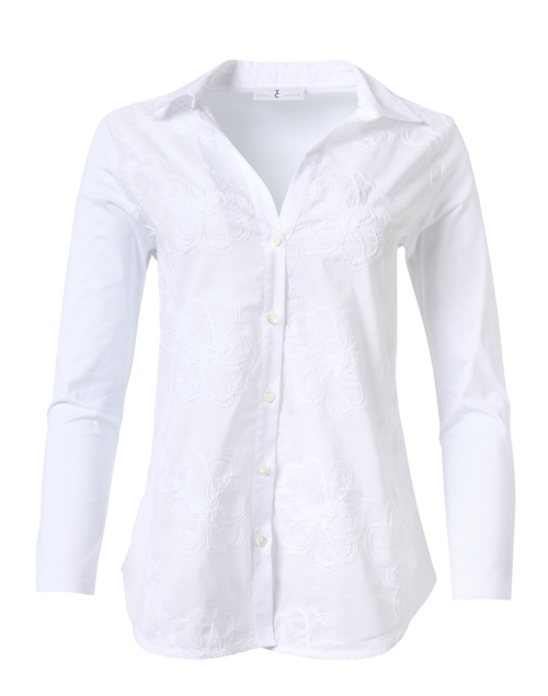 Product image - WHY CI - White Embroidered Cotton Blouse