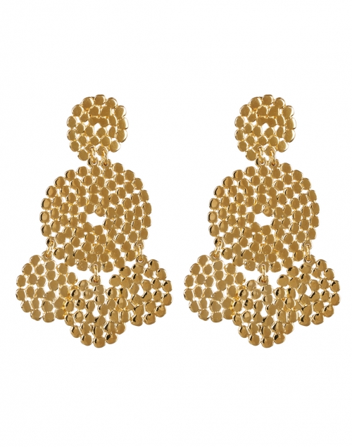 Gas Bijoux - Lucky Sequin Gold Circle Drop Earrings