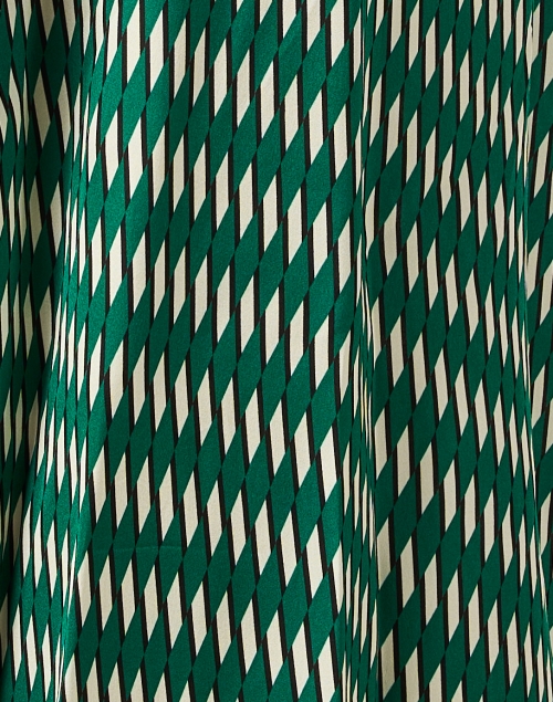 Fabric image - L.K. Bennett - Valerie Green Print Shirt Dress