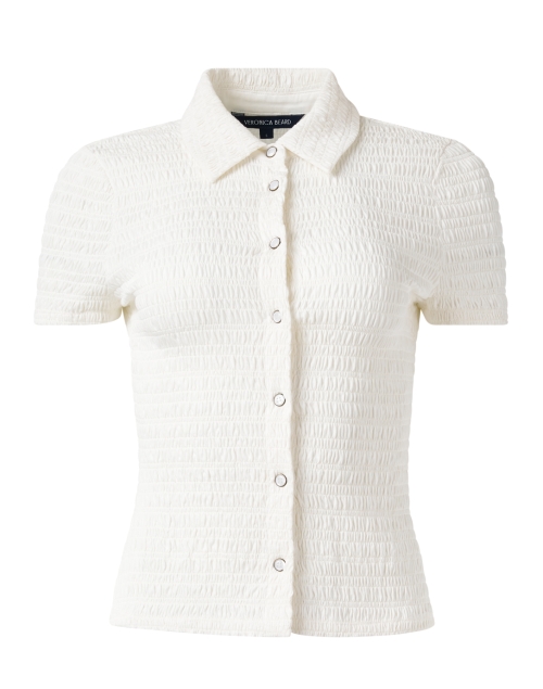 Product image - Veronica Beard - Henri White Cotton Crinkled Top