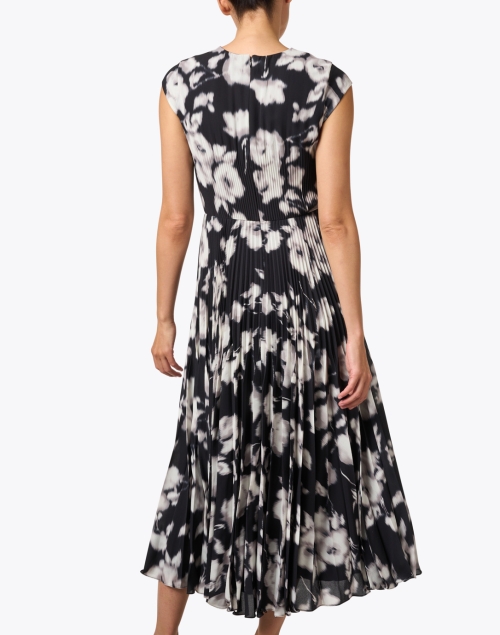 Back image - Jason Wu Collection - Black and White Print Pleated Dress