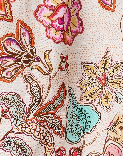 Fabric image - Momoni - Estreta Pink Multi Floral Blouse