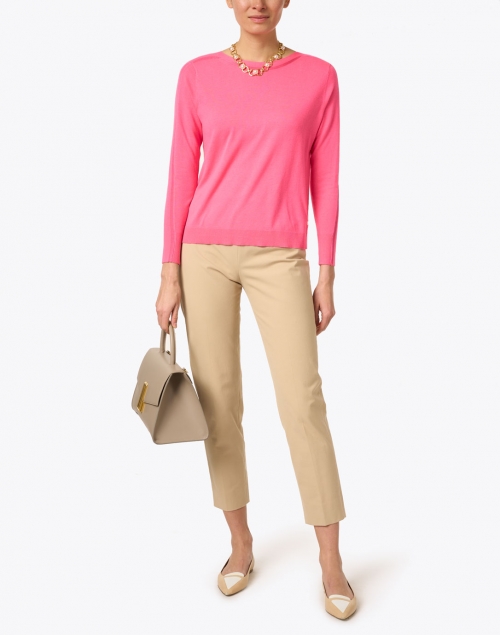 Pink Wool Silk Sweater