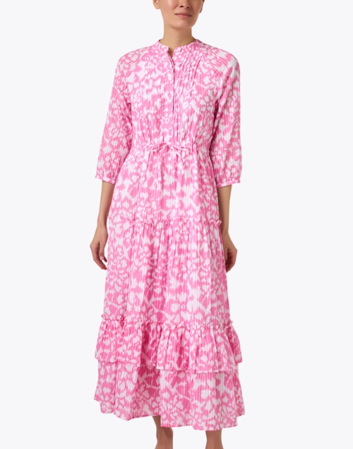 Front image - Banjanan - Bazaar Pink Print Cotton Dress