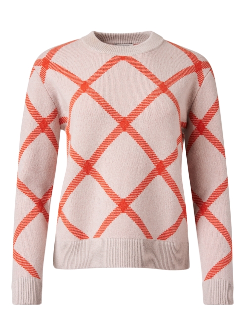 Product image - Kinross - Beige Plaid Cashmere Sweater