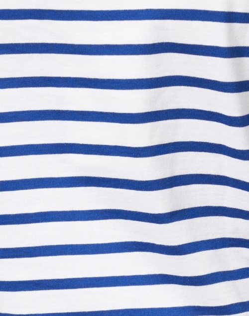 Fabric image - Saint James - Pleneuf White and Gitane Blue Striped Cotton Top