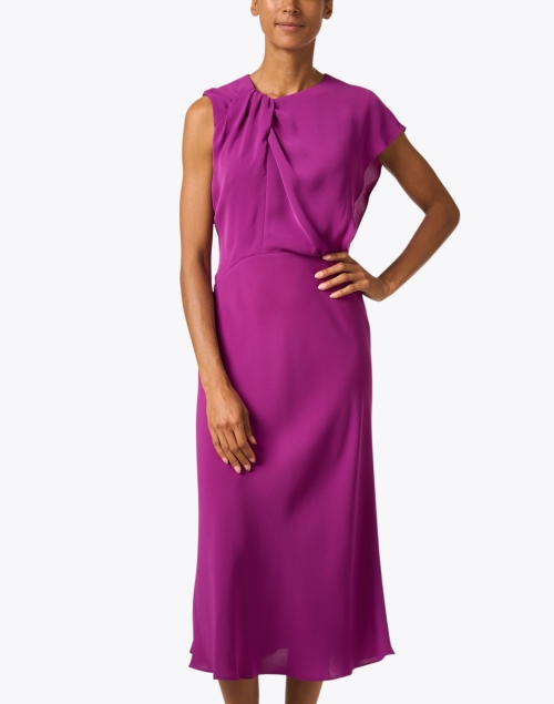 Front image - Max Mara Studio - Oscuro Purple Midi Dress