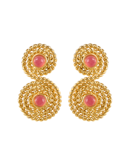 Sylvia Toledano Gold Stone Spiral Drop Earrings