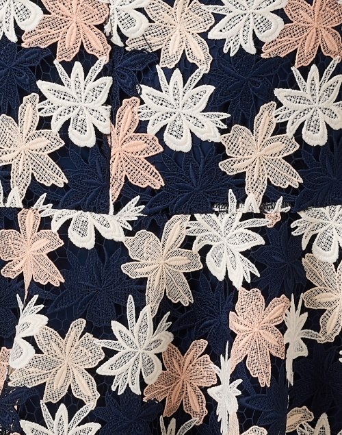 Fabric image - Shoshanna - Thompson Navy Floral Lace Dress