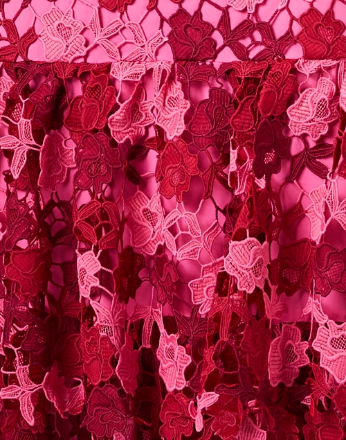 Fabric image - Shoshanna - Pink and Burgundy Lace Dress