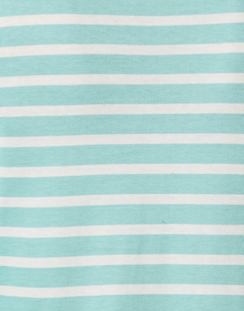 Fabric image - Saint James - Minquidame Seafoam and White Striped Cotton Top
