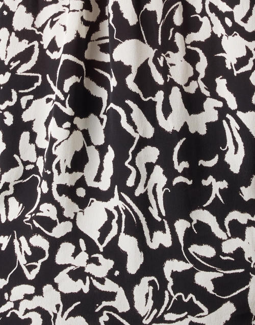 Fabric image - Shoshanna - Cardinale Black Ink Print Ruffle Sleeve Top