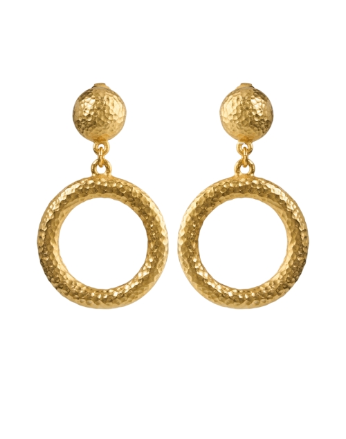 Product image - Ben-Amun - Gold Hammered Drop Clip Earrings