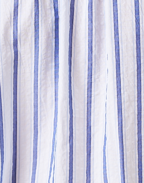 Fabric image - Finley - Fiona White and Blue Striped Cotton Shirt