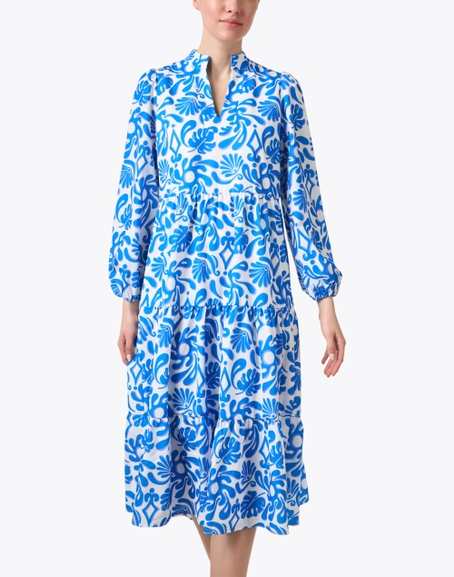 Front image - Sail to Sable - Blue Splash Print Dress