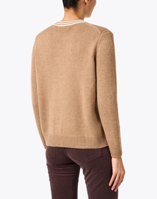 Back image - Chinti and Parker - Camel Wool Cashmere Snowflake Sweater