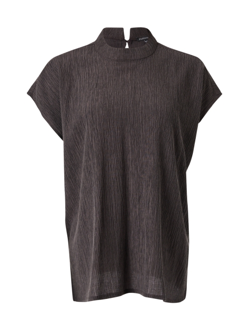 Product image - Eileen Fisher - Taupe Plisse Mock Neck Top