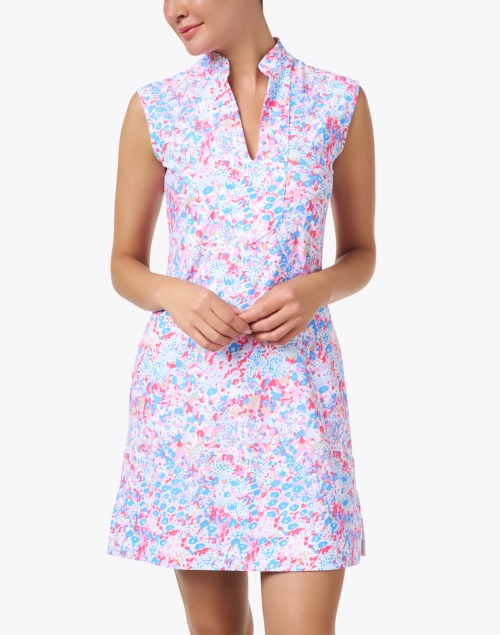 Front image - Jude Connally - Kristen Multi Abstract Print Dress