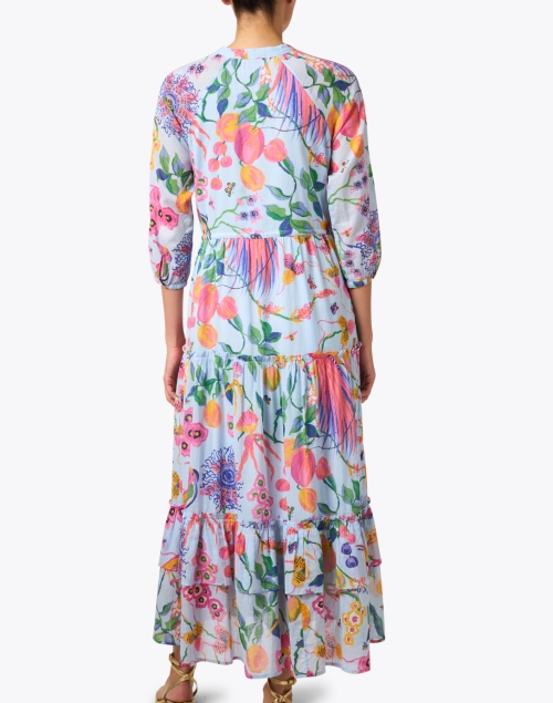 Back image - Banjanan - Bazaar Blue Multi Print Cotton Dress