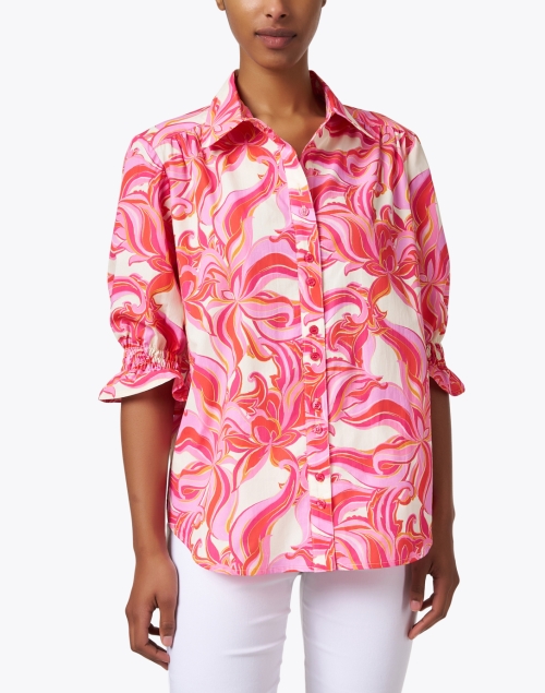 Front image - Finley - Sirena Pinwheel Print Cotton Shirt