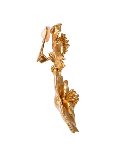 Back image - Oscar de la Renta - Classic Flower Drop Earrings
