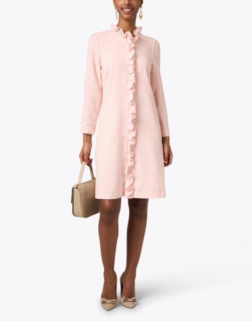 Niven Light Pink Wool Crepe Tunic Dress