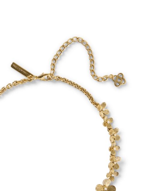 Back image - Oscar de la Renta - Gold Hydrangea Necklace