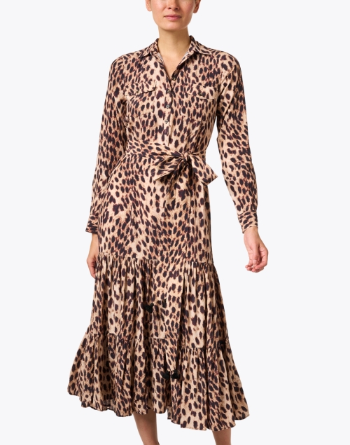 Front image - Figue - Teagan Cheetah Print Midi Dress