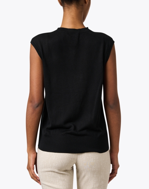 Back image - Repeat Cashmere - Black Silk Cashmere Sweater