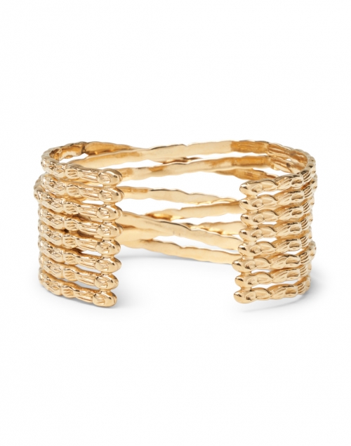 Back image - Gas Bijoux - Gold Braided Cuff Bracelet