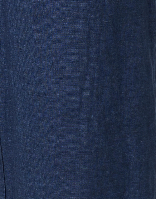 Fabric image - Ecru - Vera Cruz Navy Linen Pant