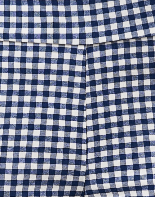 Fabric image - Avenue Montaigne - Brigitte Navy Check Cropped Pull On Pant