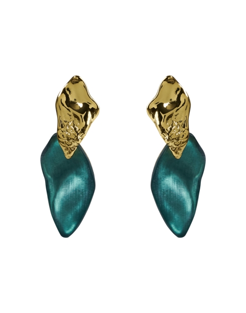 Product image - Alexis Bittar - Mosaic Teal Blue Lucite Earrings