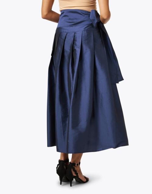 Back image - Connie Roberson - Navy Taffeta Wrap Skirt