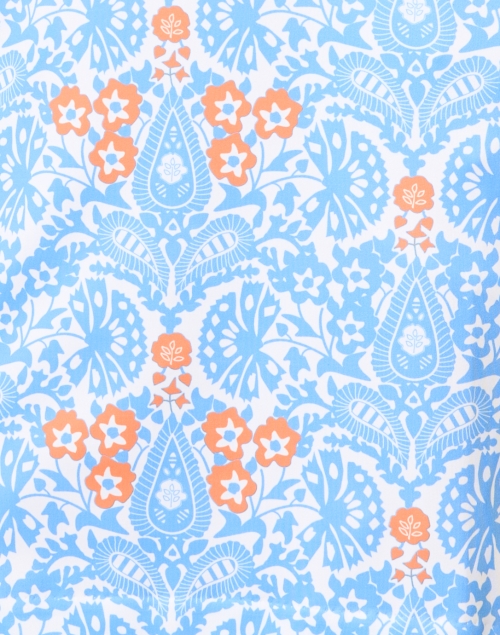Fabric image - Gretchen Scott - Blue and Orange East India Print Dress