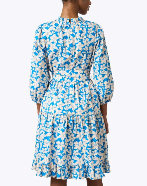 Back image - Shoshanna - Pia Blue Floral Dress