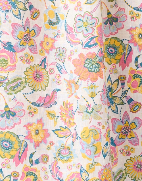 Fabric image - Frank & Eileen - Hunter Multi Floral Linen Shirt Dress