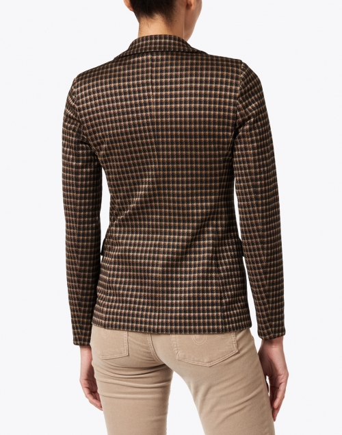 Seventy - Dark Brown Check Stretch Jersey Blazer 