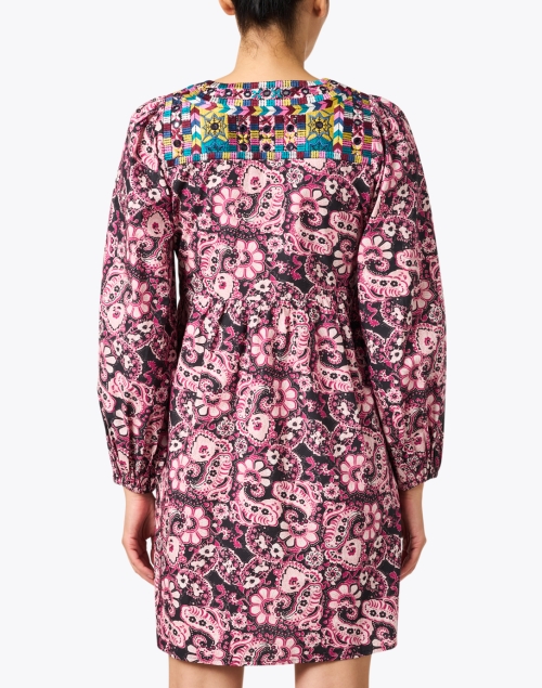 Back image - Figue - Lucie Pink Paisley Print Dress