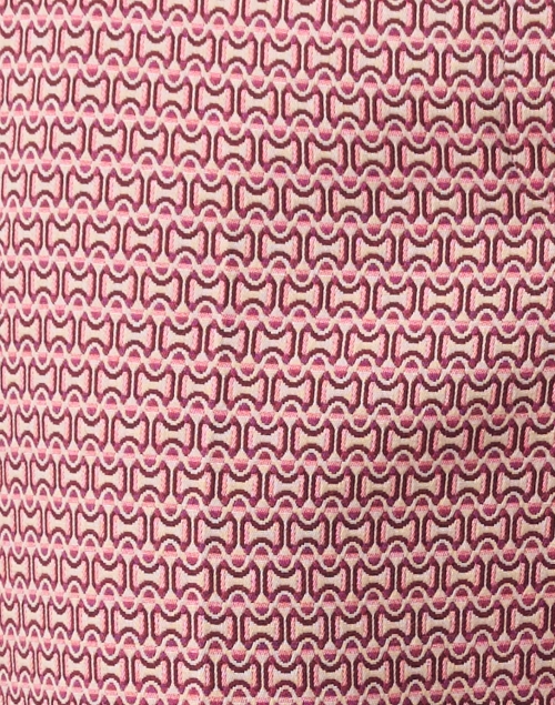 Fabric image - Seventy - Fuchsia Jacquard Geometric Print Trousers