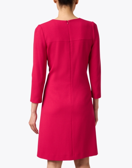 Back image - Jane - Oregon Red Wool Tunic Dress