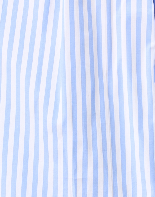Fabric image - Ines de la Fressange - Noa Blue and White Stripe Cotton Blouse