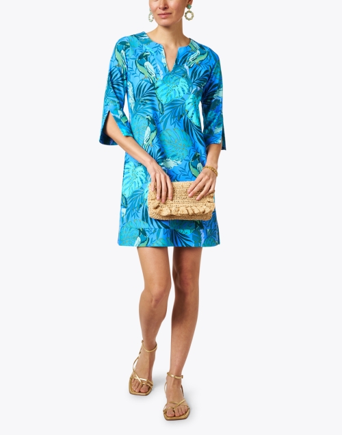 Megan Turquoise Print Dress