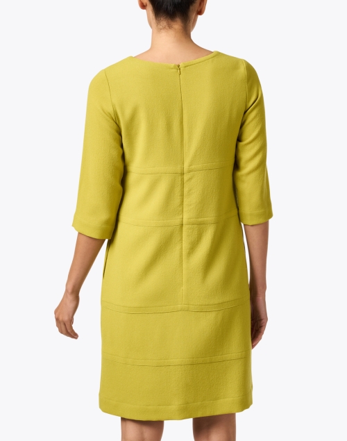 Back image - Rosso35 - Yellow Wool Crepe Dress