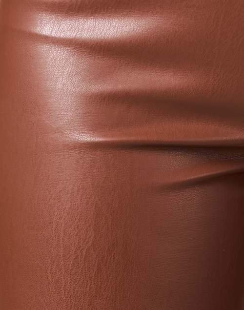 Fabric image - Mother - The Dazzler Brown Faux Leather Pant